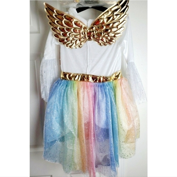 NWT Hyde & Eek Girls Rainbow Unicorn Pegasus Tutu Skirt Halloween Costume New - Picture 3 of 7